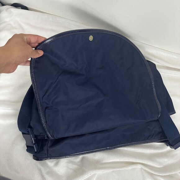 Tory Burch Billy Nylon Messenger Diaper Baby Bag Blue Crossbody Adjustable - Picture 12 of 16